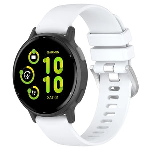 Bracelet silicone classique Garmin Vivoactive 6 (blanc)