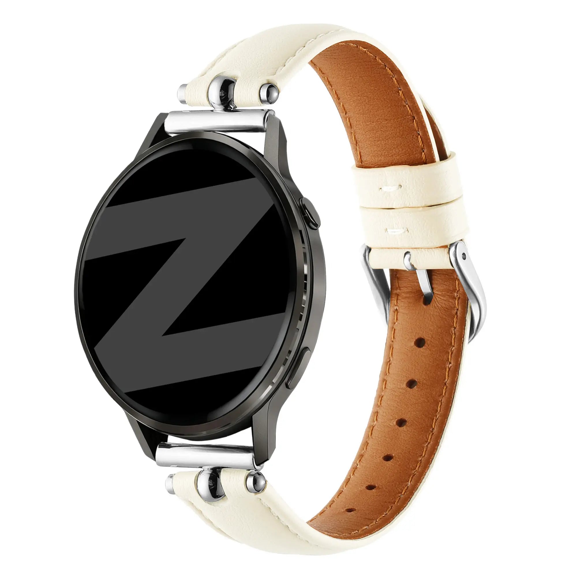 Bandz Amazfit Cheetah 2 Pro Leather Strap 'Bullet' (White)