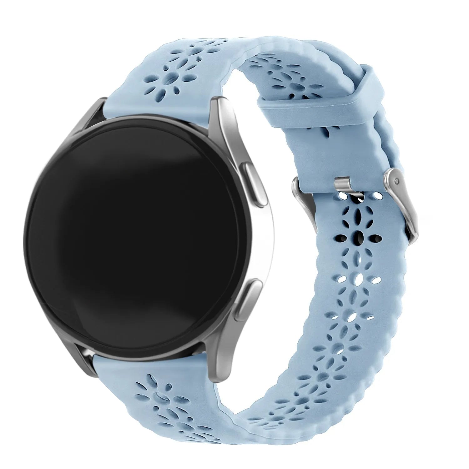 Amazfit GTS 4 Patterned Silicone Strap (Mist Blue)