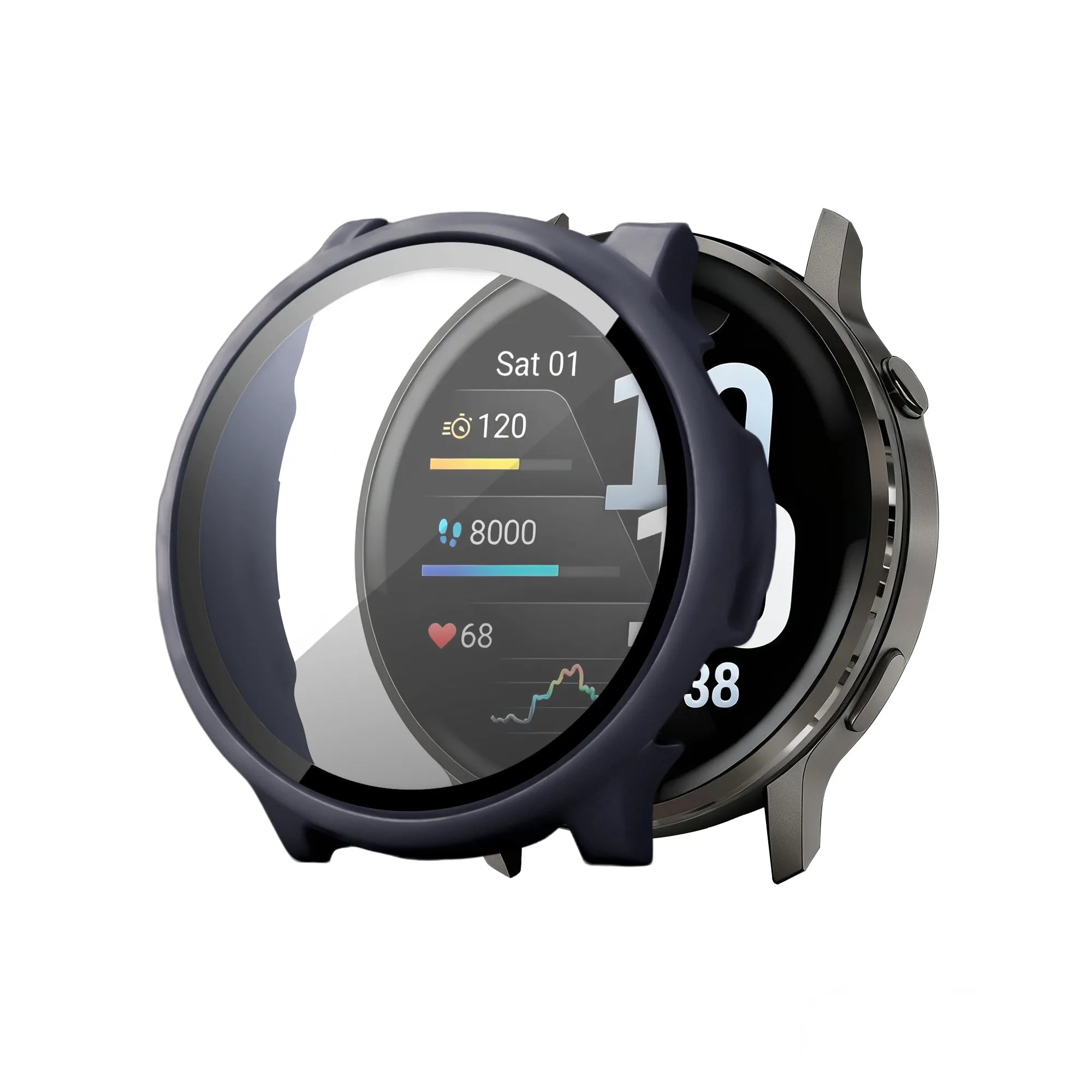 Bandz Protecteur Pc avec verre Garmin Venu 4 - 45mm (bleu)