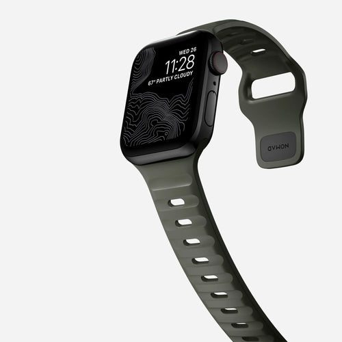 Nomad Sport Apple Watch Silicone Strap (Ash Green)