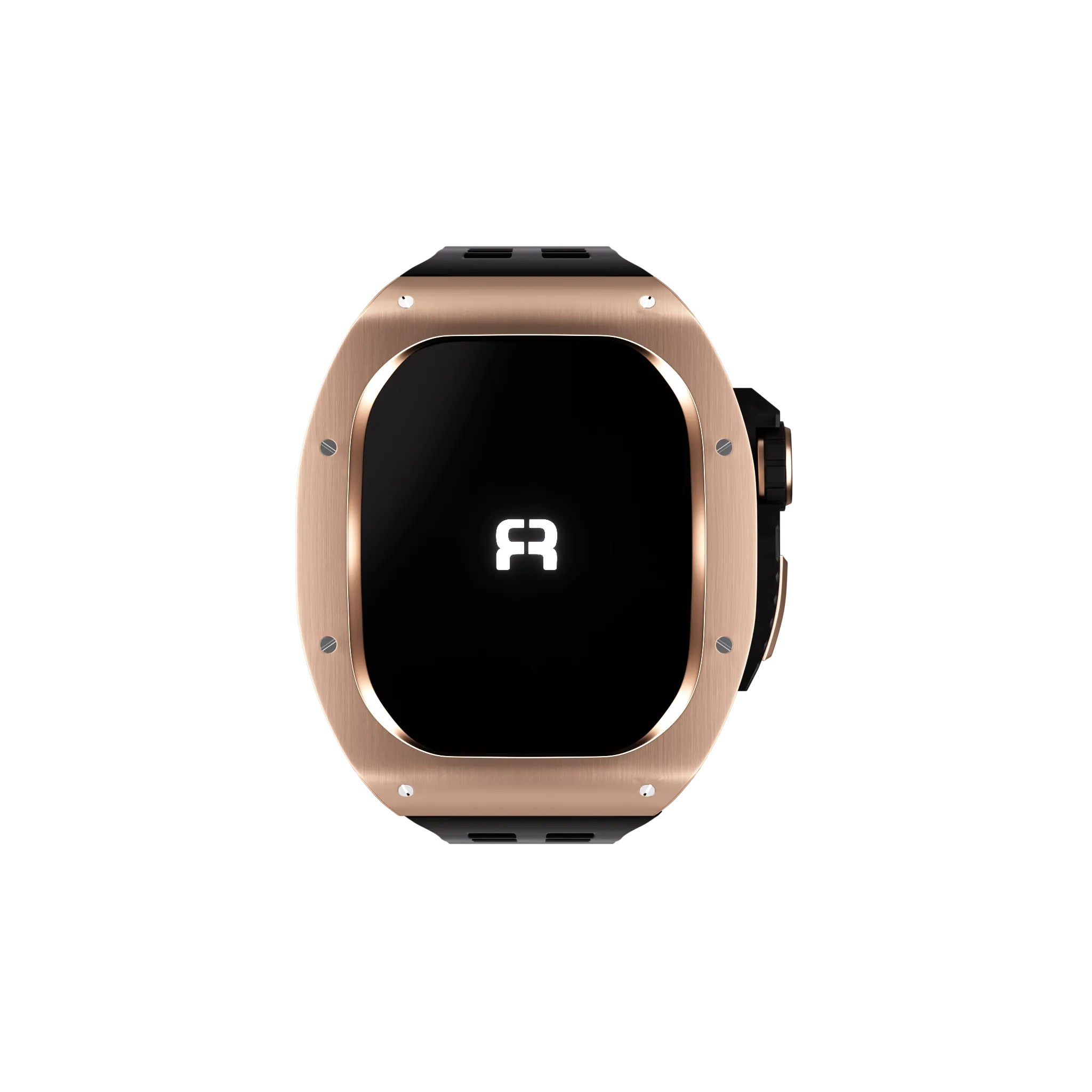 Reqior Boîtier en polymère et acier avec bracelet en caoutchouc Apple Watch 45mm (rose or)