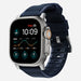 Nomad Rugged Apple Watch Silicone Strap Silver/Atlantic Blue)