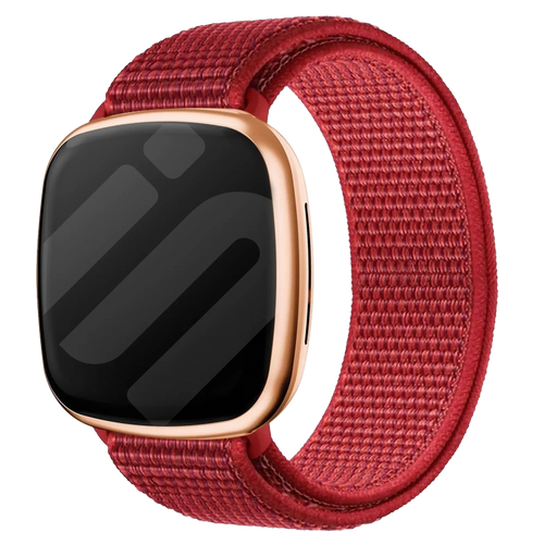 Bracelet nylon Fitbit Versa 3 (rouge)