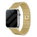 Bracelet perles acier Apple Watch (or)