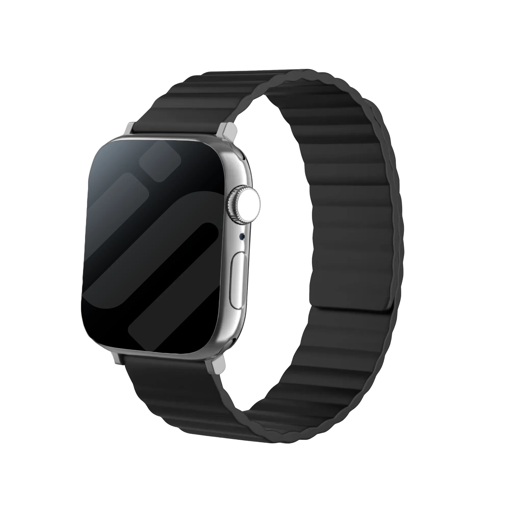 Bracelet silicone magnétique Apple Watch (noir)