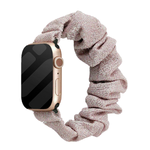 Bracelet Apple Watch chouchou elastique (rose brillant)