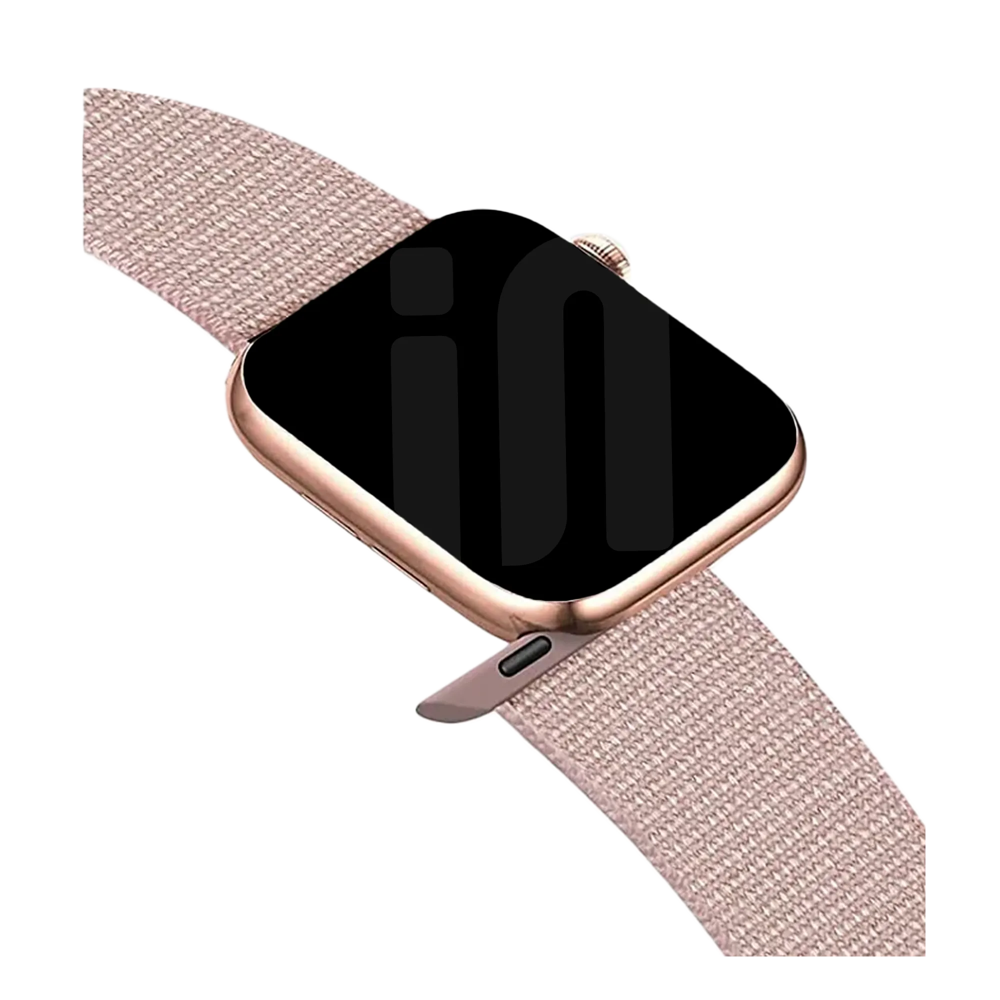 Bracelet Apple Watch nylon (rose clair)