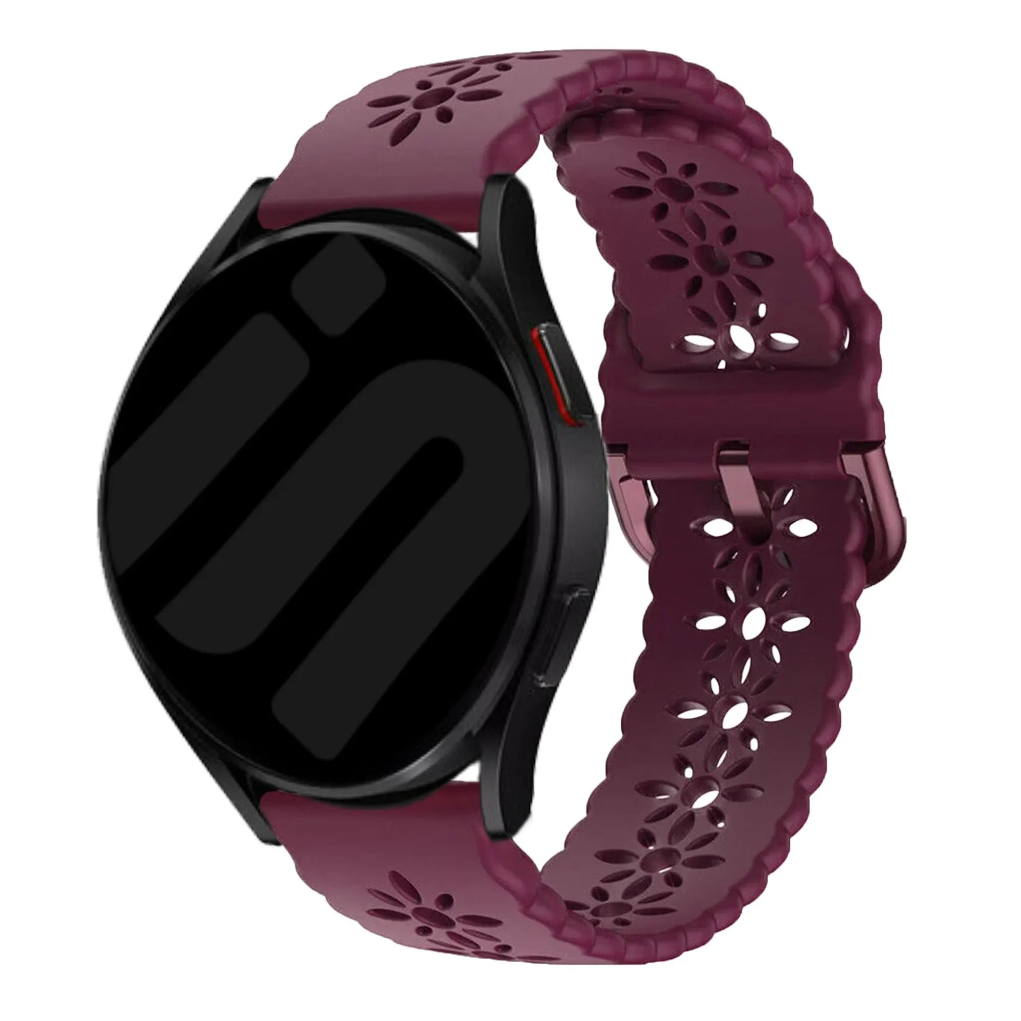 Amazfit Active Patterned Silicone Strap (Wine Red)