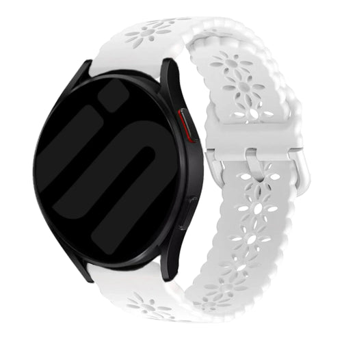 Bracelet de silicone avec relief Amazfit GTS 4 (blanc)