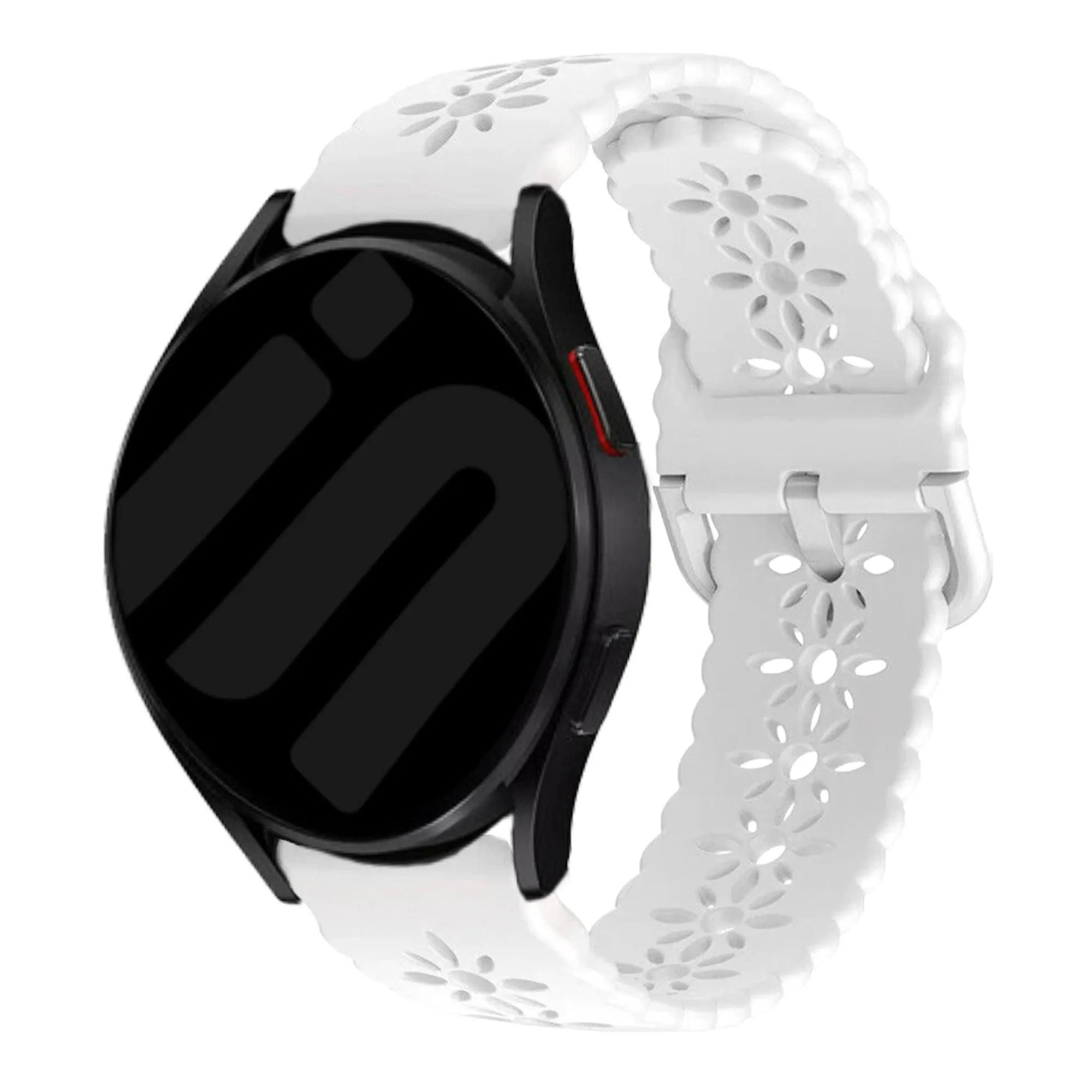 Amazfit GTS 4 Patterned Silicone Strap (White)