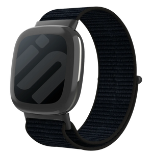 Bracelet nylon Fitbit Versa 4 (noir)