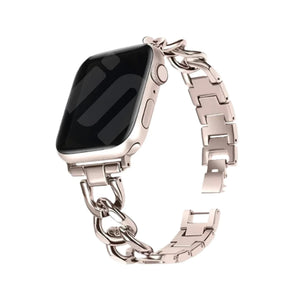 Bracelet chaîne acier Apple Watch (lumiére stellaire)