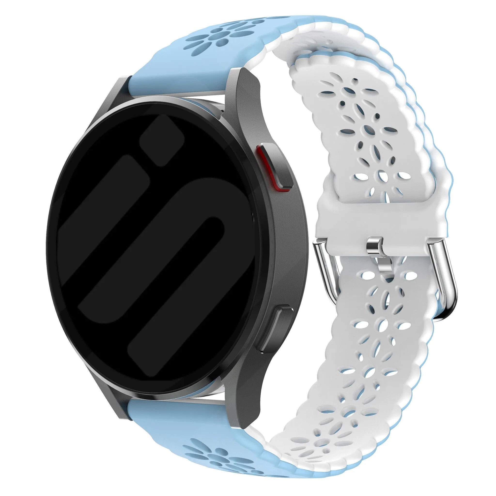 Bracelet de silicone avec relief Coros Apex 2 (bleu clair/blanc)
