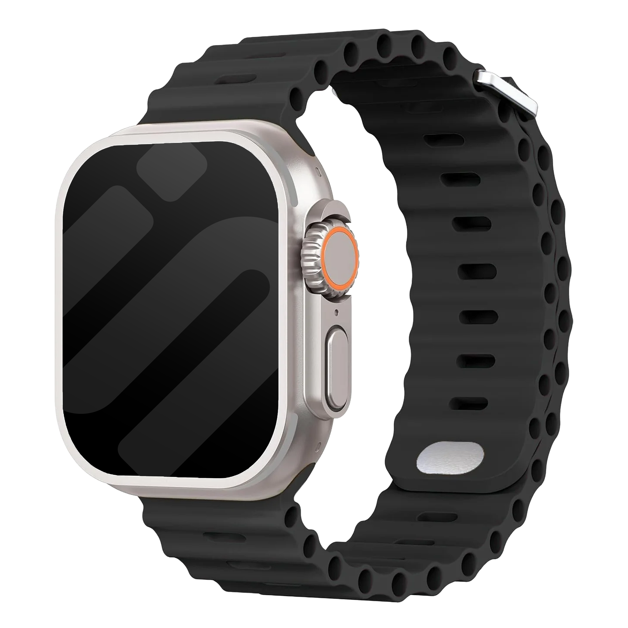 Bracelet Ocean avec fermeture à pression Apple Watch Ultra (noir)