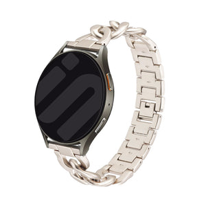 Bracelet chaîne acier Samsung Galaxy Watch FE (lumière stellaire)