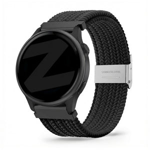 Bandz Bracelet nylon tressé Garmin Vivoactive 6 (noir)