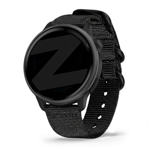 Bandz Bracelet nylon avec boucle Garmin Vivoactive 6 (noir)