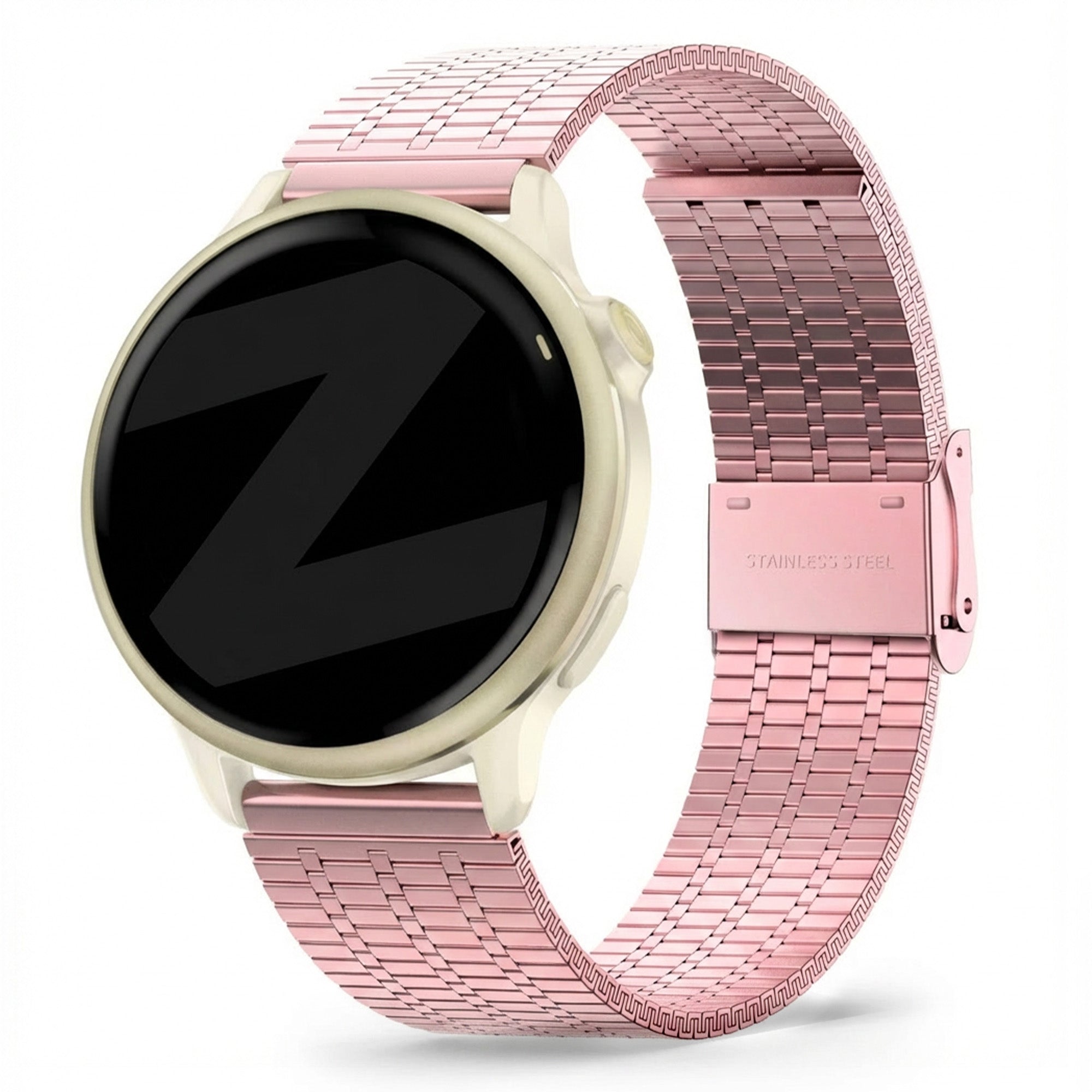 Bandz Bracelet acier réglable Garmin Vivoactive 6 (rose)