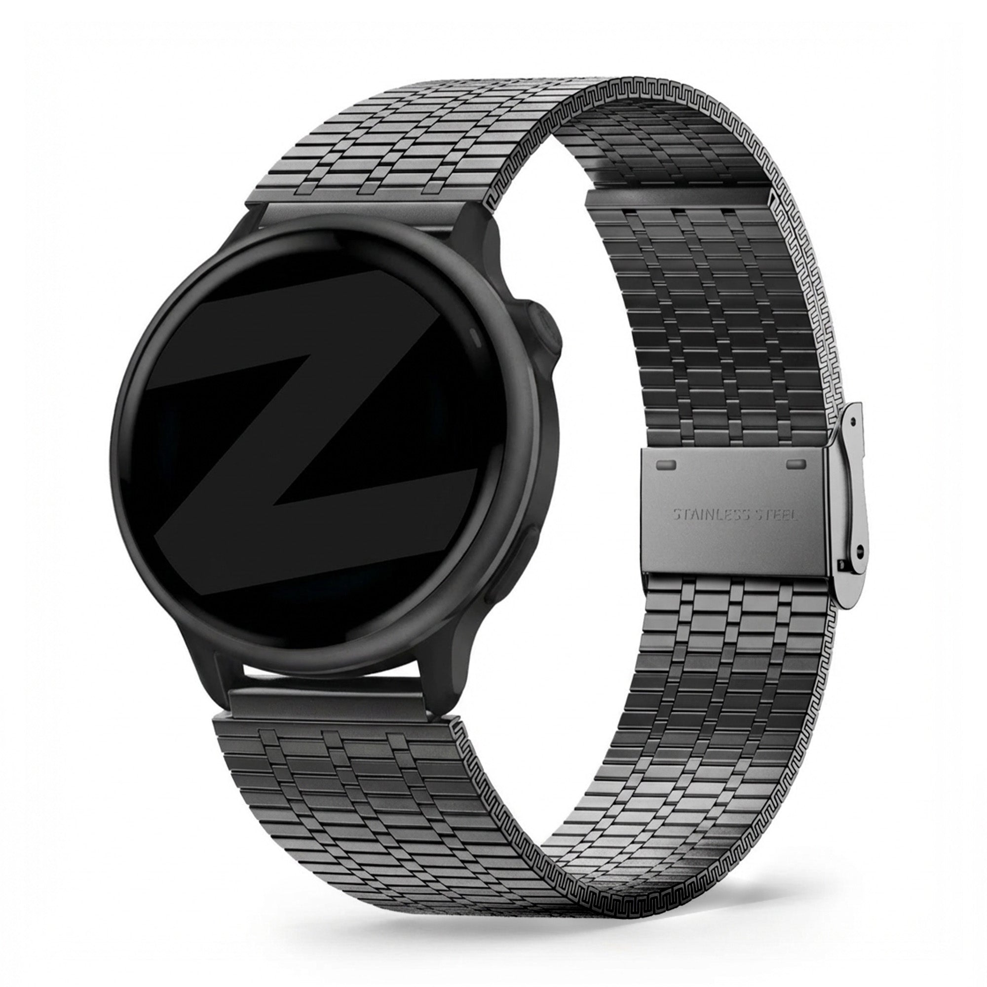 Bandz Bracelet acier réglable Garmin Vivoactive 6 (noir)