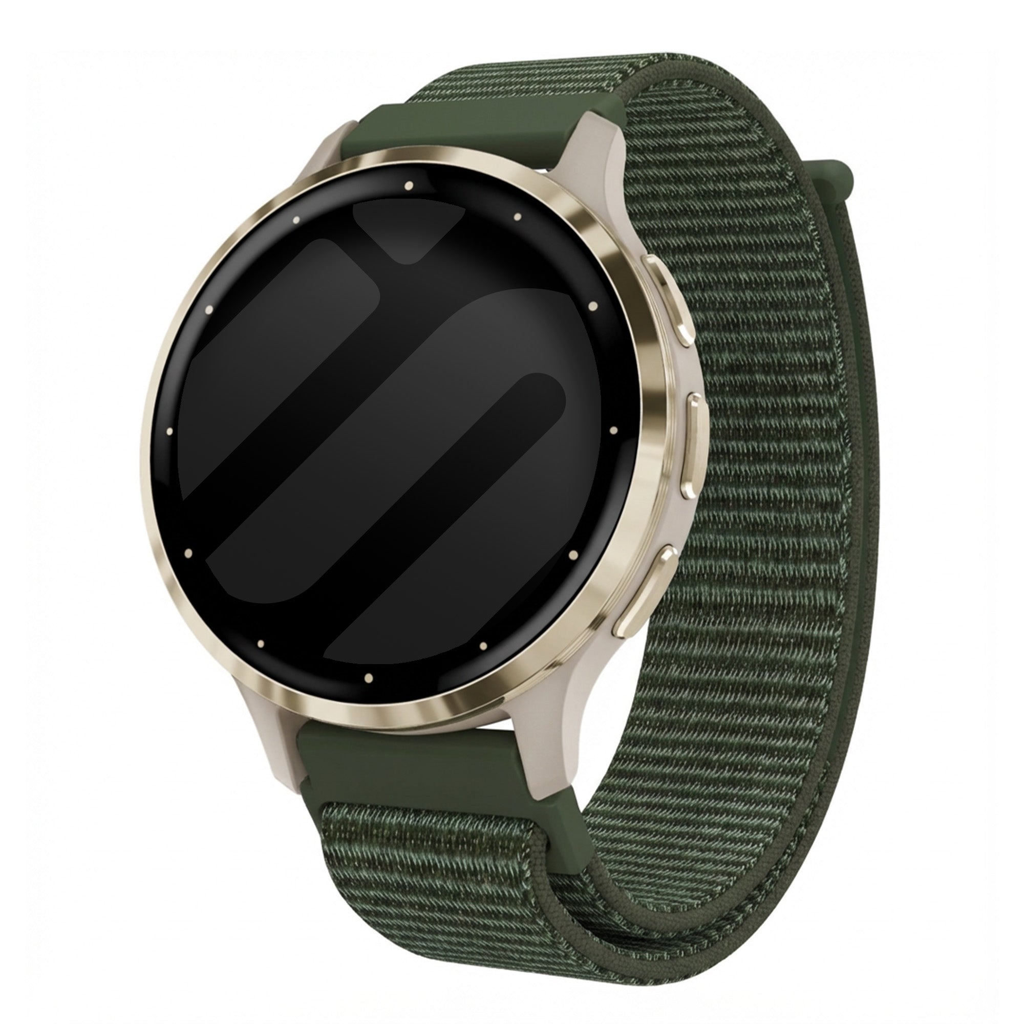 Bracelet nylon Garmin Venu 3s (vert foncé)
