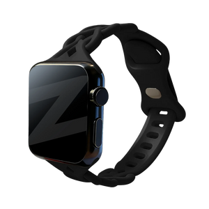 Bandz Bracelet silicone tissé Apple Watch (noir)