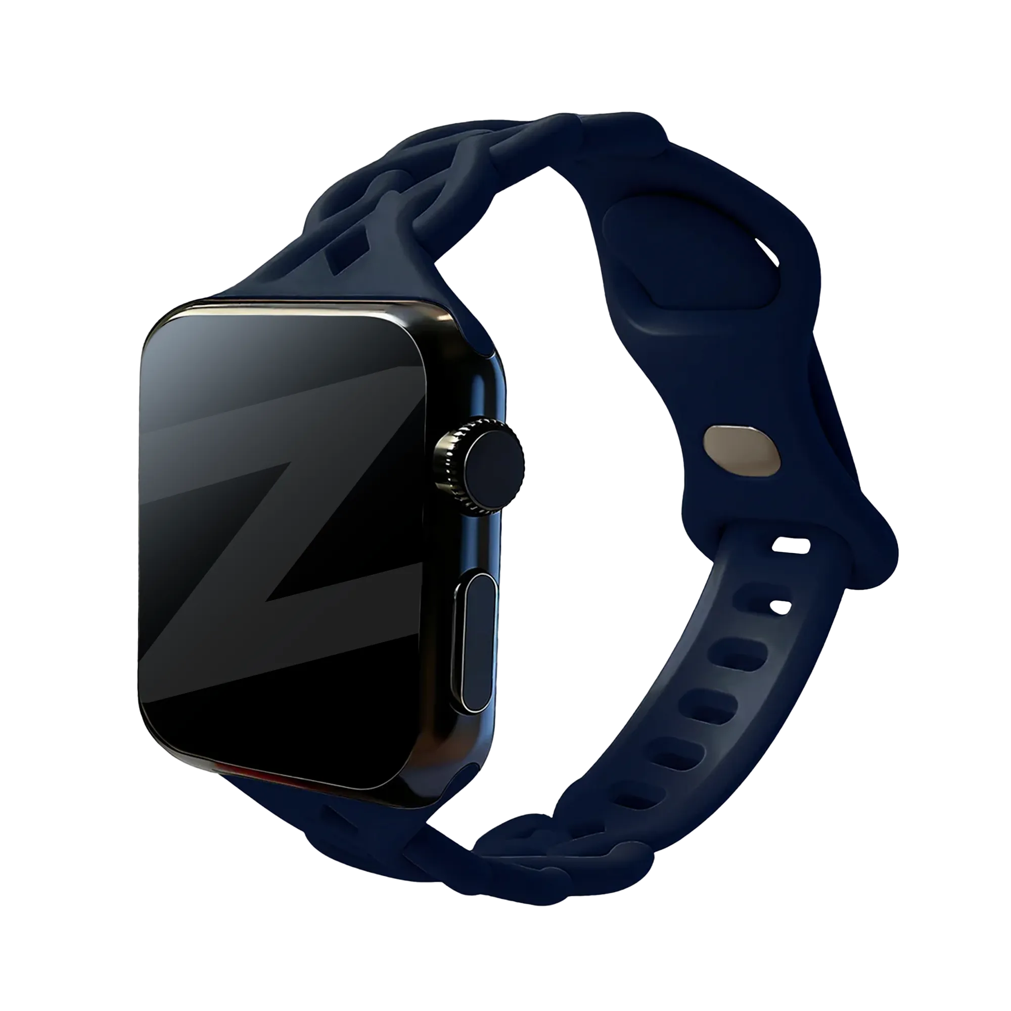 Bandz Bracelet silicone tissé Apple Watch (bleu foncé)