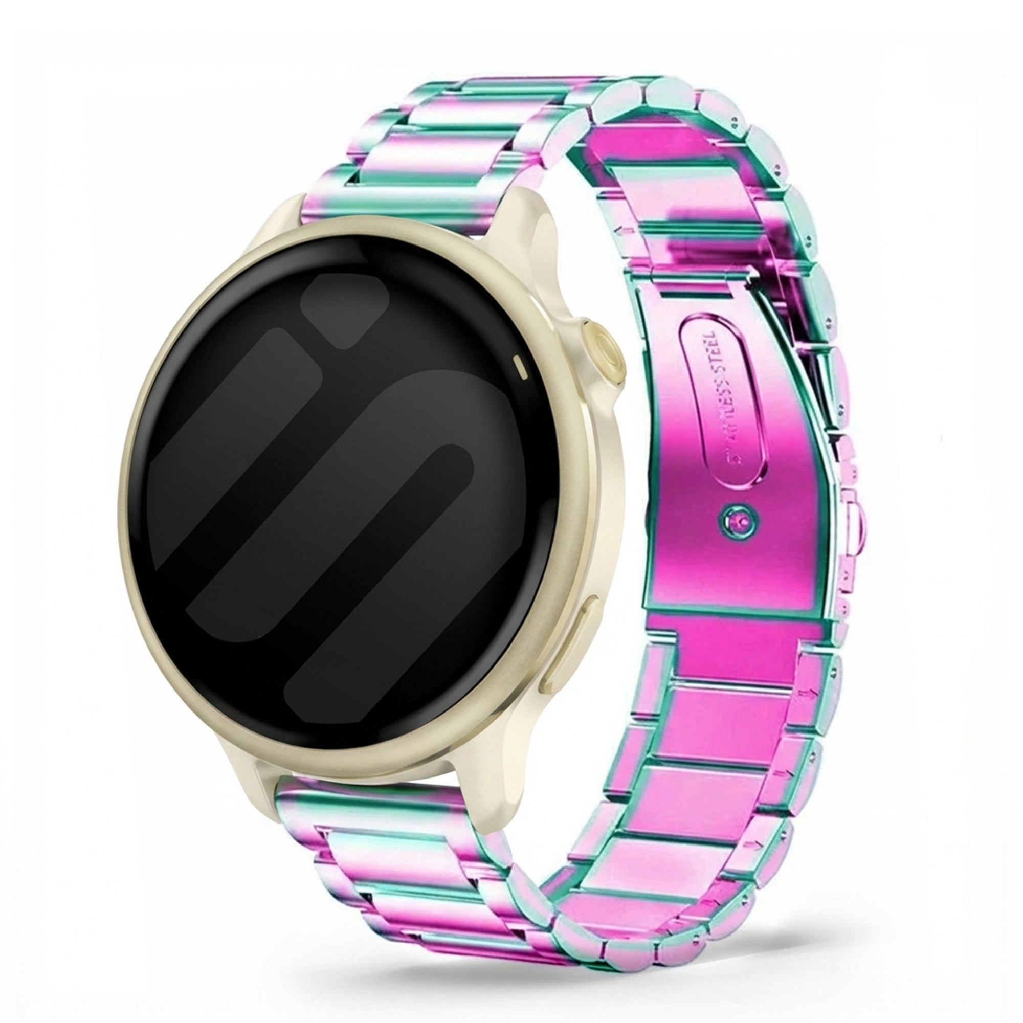 Bracelet acier Garmin Vivoactive 6 (nacré)