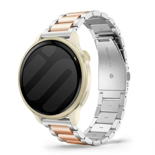 Bracelet acier Garmin Vivoactive 6 (argent/rose or)