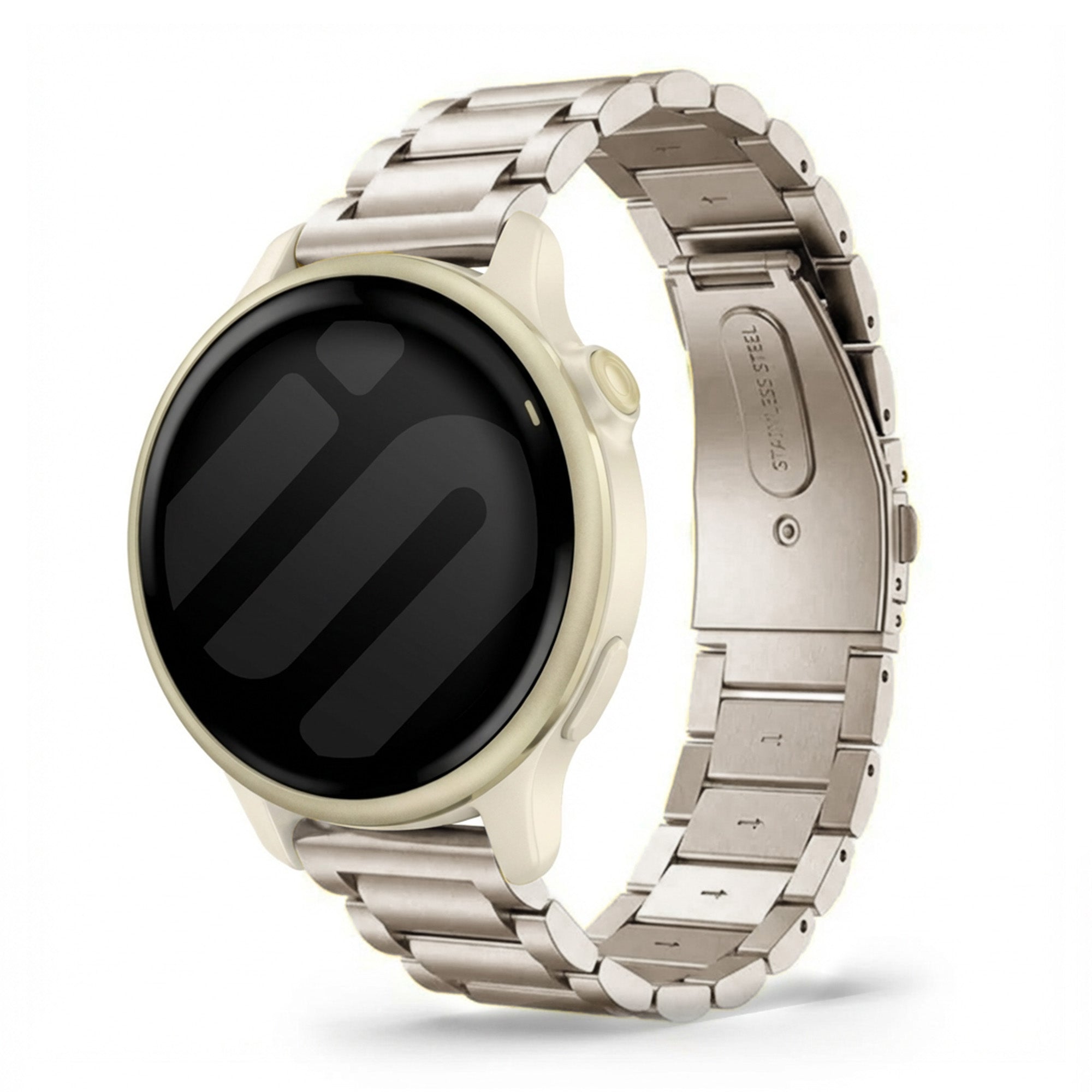Bracelet acier Garmin Vivoactive 6 (lumière stellaire)