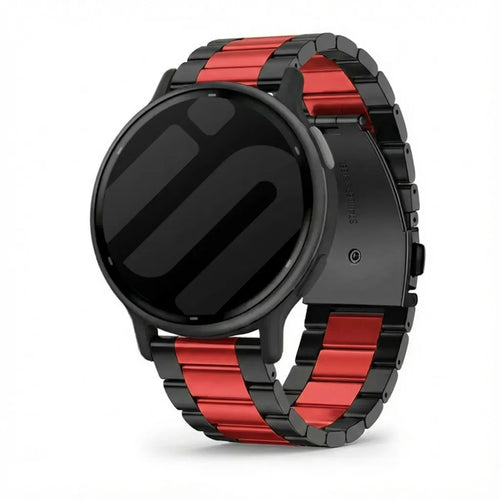Bracelet acier Garmin Vivoactive 5 (noir/rouge)