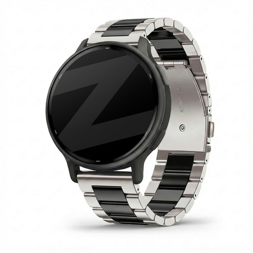 Bandz Bracelet acier 'Classic' Garmin Vivoactive 5 (argent/noir)
