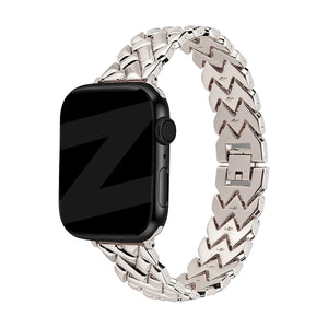 Bandz Apple Watch Metal Strap 'V-Type' (Starlight)