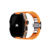 Reqior Apple Watch Ultra Case with Rubber Strap (Black/Orange)