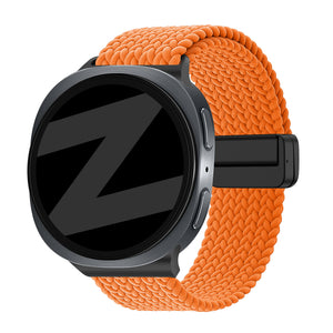 Bandz Bracelet tissé magnétique Samsung Galaxy Watch 8 - 44mm (orange)