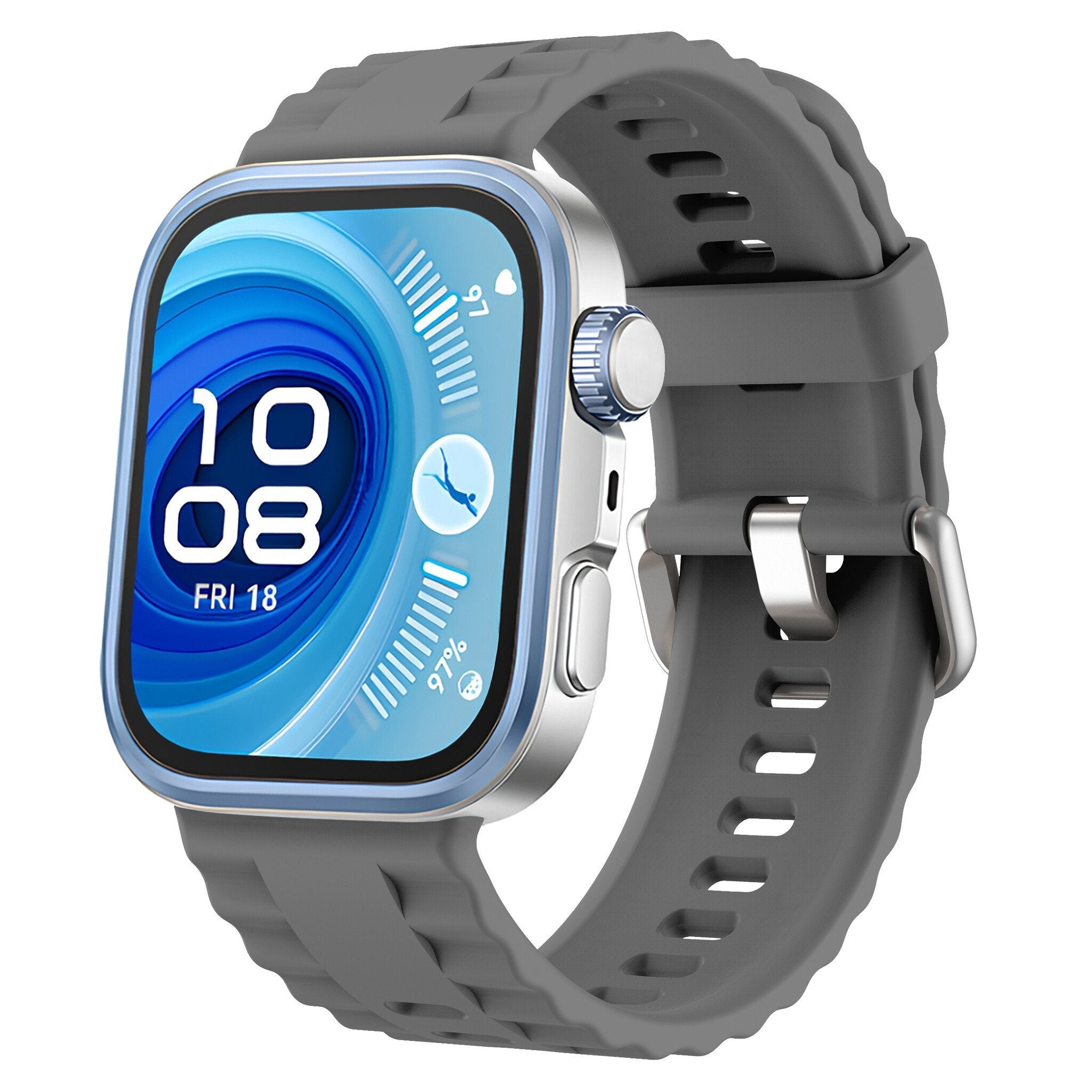Bracelet silicone Classic Huawei Watch Fit 4 (gris foncé)