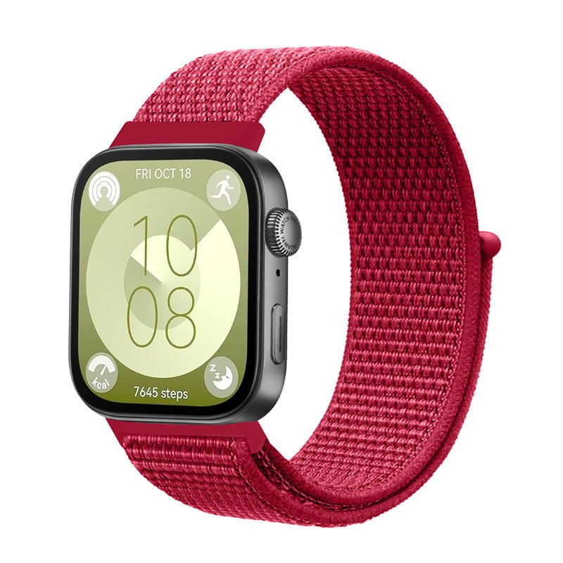Bracelet nylon Classic Huawei Watch Fit 4 Pro (rouge)