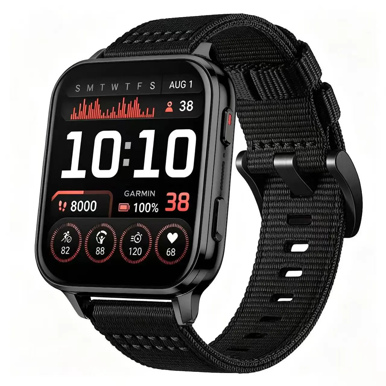 Bracelet nylon à boucle Garmin Venu X1 (noir)