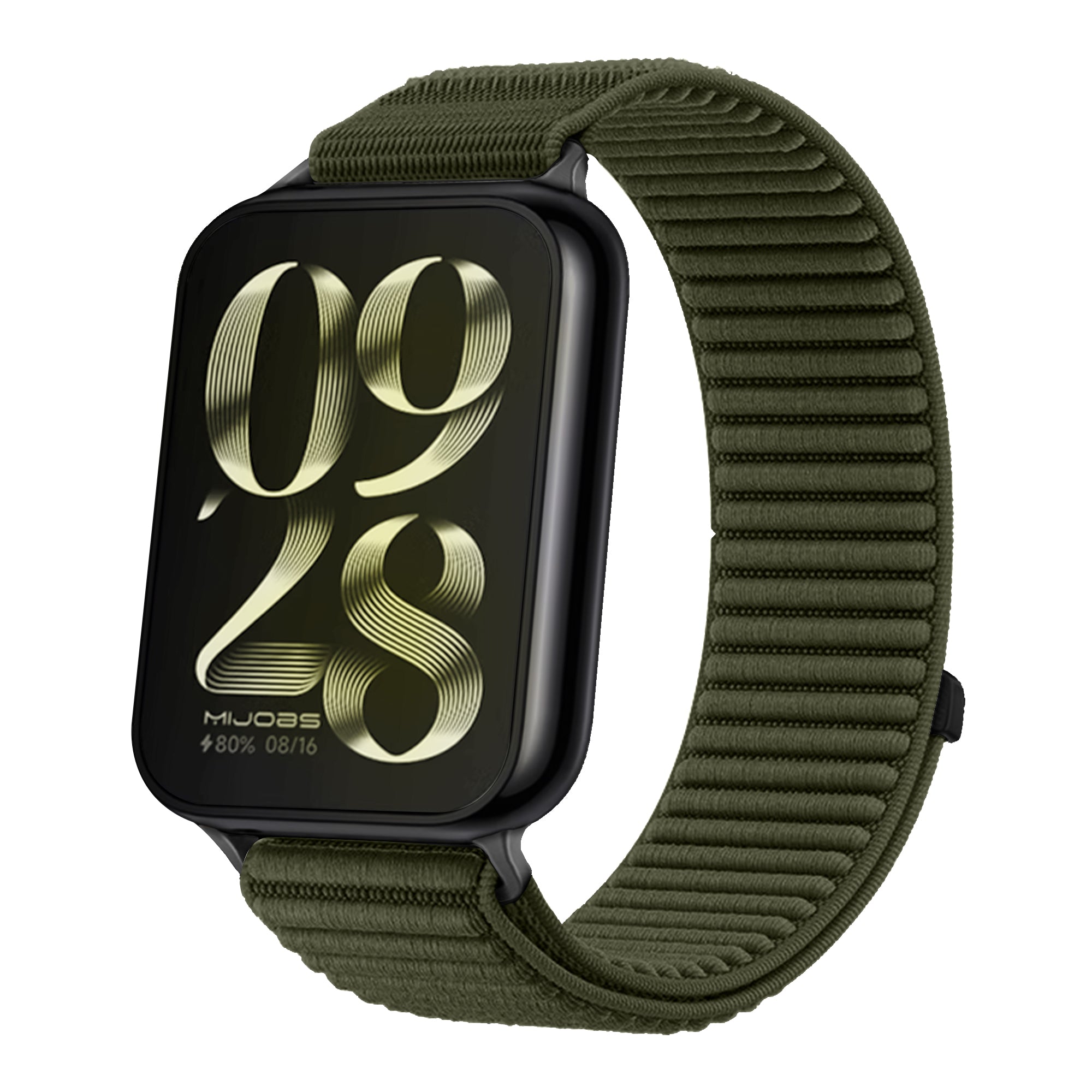 Bracelet nylon ondulé Xiaomi Smart Band 8 Pro (vert foncé)