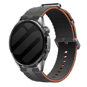 Bracelet active silicone Huawei Watch GT 7 - 46mm (gris foncé/orange)