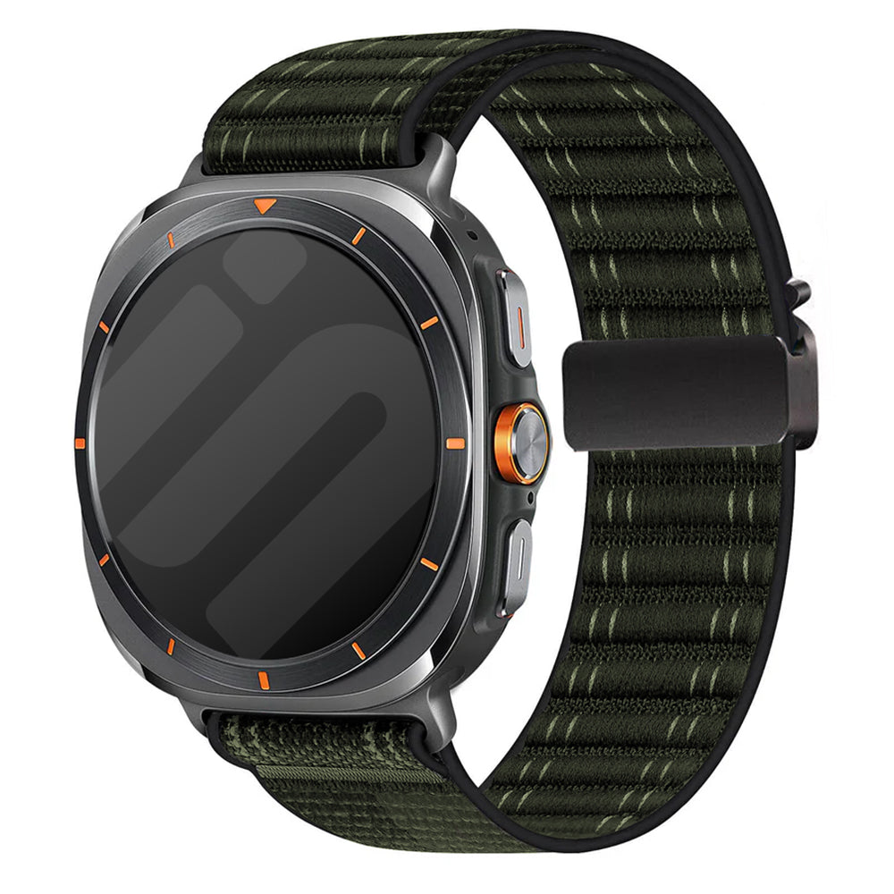Bracelet nylon wave Samsung Galaxy Watch Ultra avec P-boucle (vert)