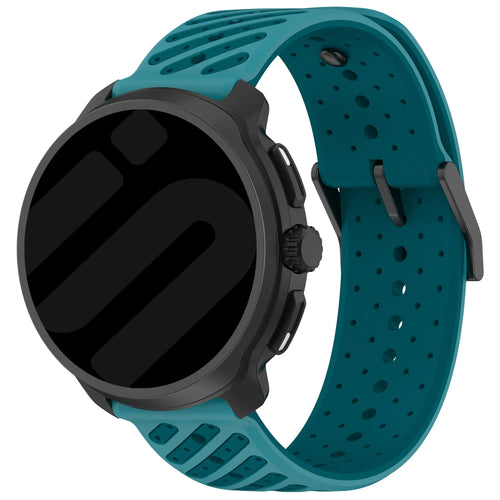 Bracelet silicone à rayures Oppo Watch X (bleu)