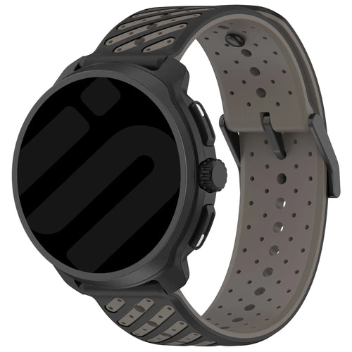 Bracelet silicone à rayures Suunto Nautic S (gris)