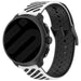 Bracelet silicone à rayures Motorola Moto Watch - 47mm (blanc/noir)
