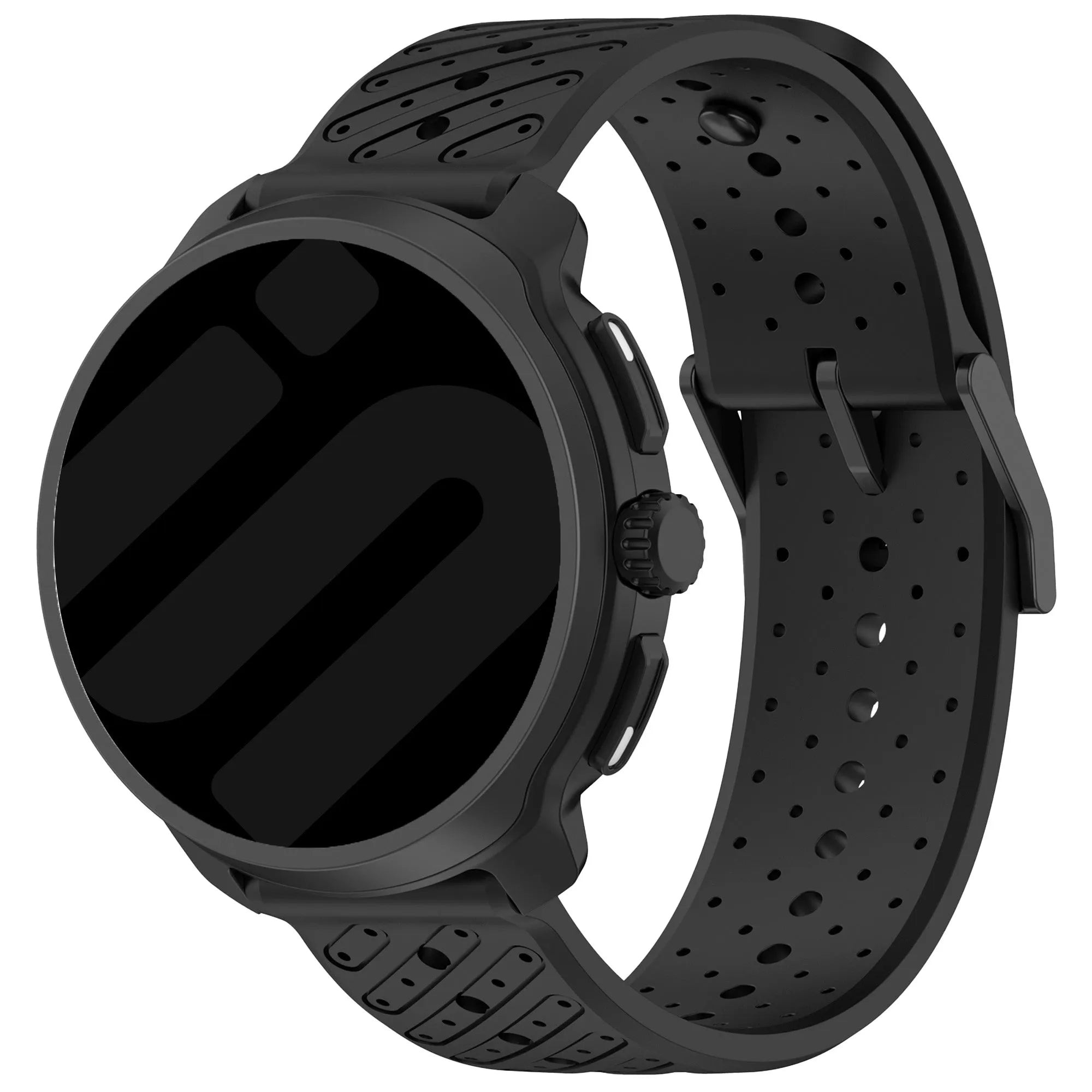 Polar Vantage V3 Striped Silicone Strap (Black)