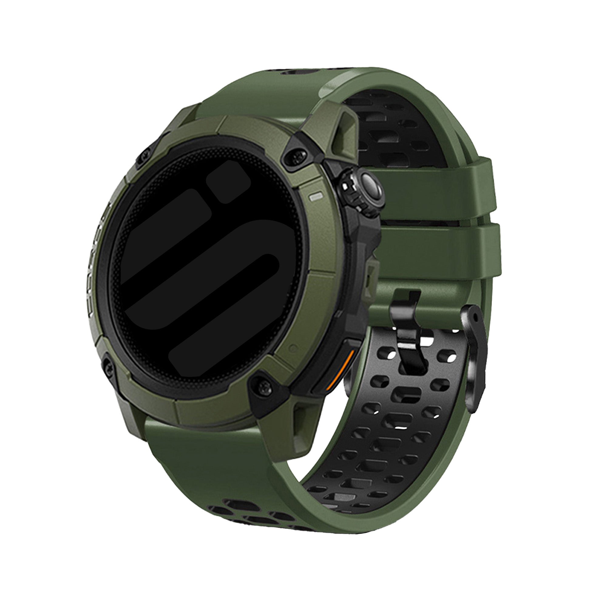 Bracelet sport avec boucle universel 24mm (verte/noir)