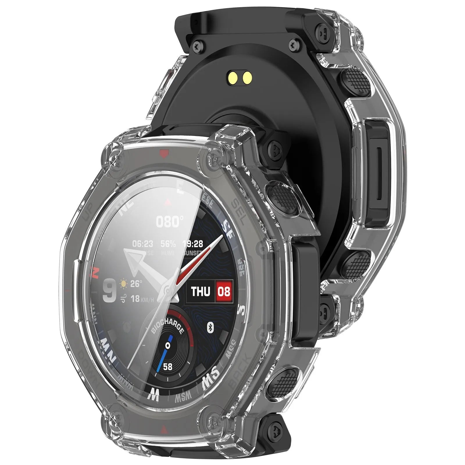 Amazfit T-Rex 3 Pro - 48mm Hard Case with Glass (Transparent)