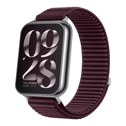 Bracelet nylon ondulé Xiaomi Smart Band 8 Pro (prune)