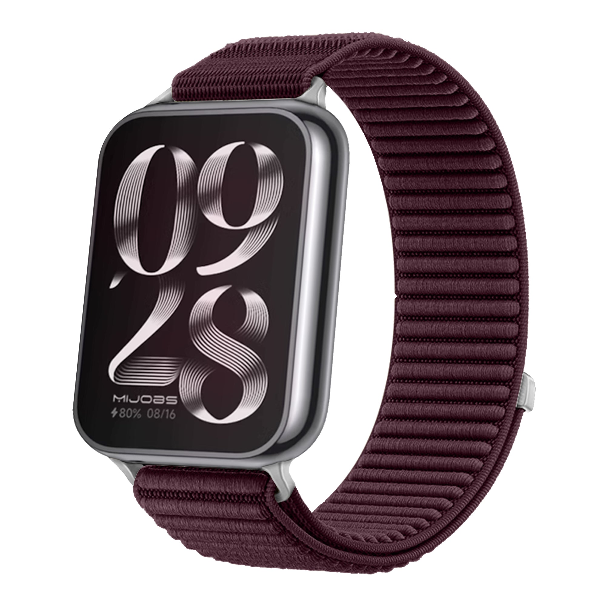 Bracelet nylon ondulé Xiaomi Smart Band 8 Pro (prune)