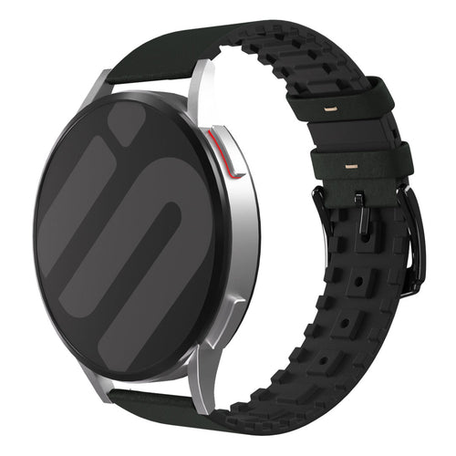 Bracelet cuir et silicone Amazfit GTR Mini (vert)